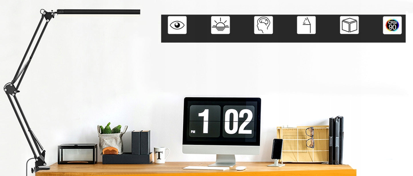 10W LED stalinė lempa prie rašomojo stalo mokyklai naktinė braižymo lempa reguliuojama