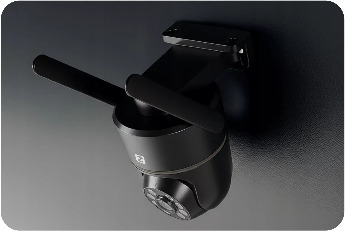 Lauko sukiojama IP WiFi kamera, 3MPx, 4x zoom, su programėle, su judesio aptikimu, juoda