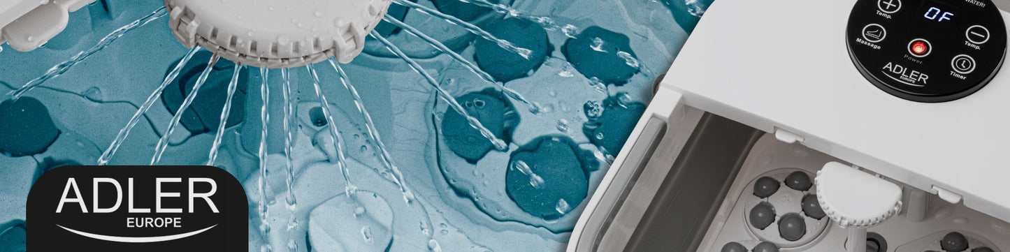 Vandens pėdų masažuoklis, sulankstomas hidromasažuoklis su laikmačiu ir šildymu, dušo galvutė