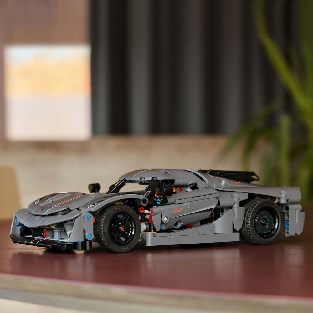 LEGO 42173 TECHNIC Pilkas hiperautomobilis Koenigsegg Jesko Absolut