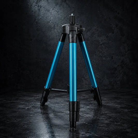 4D lazerinis nivelyras, 16 linijų, 360° kryžminis lazeris su trikoju ir dėklu