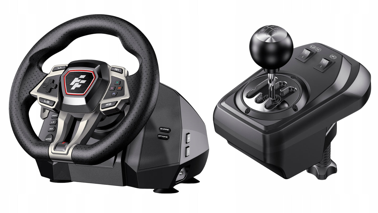 Žaidimų vairas FLASHFIRE IMOLA F107 6 pavaros 900° PC PS5 PS4 Xbox