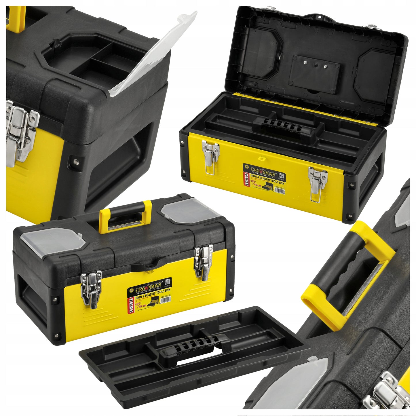 Metalinė išskleidžiama įrankių dėžė su stalčiais