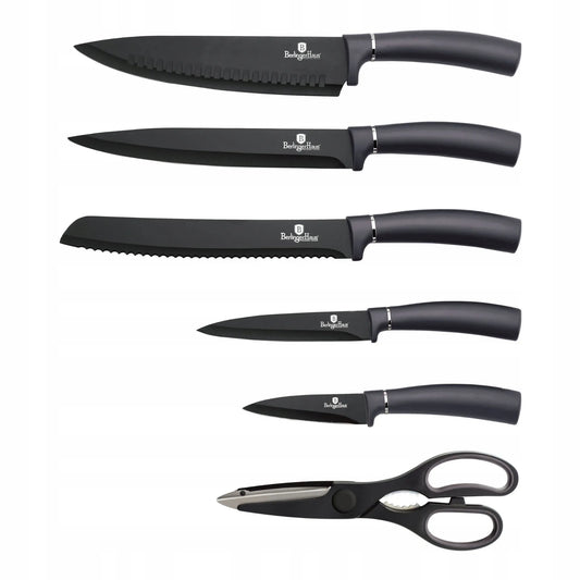 7 dalių peilių rinkinys BERLINGER HAUS Carbon Pro BH-2600