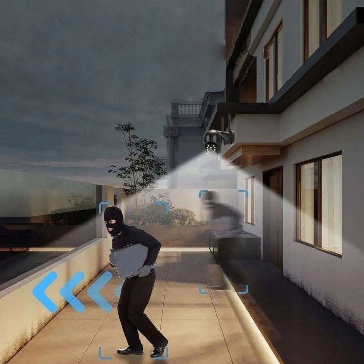 Vidinė/Lauko IP kamera, namų stebėjimas, signalizacija, WiFi, juoda - Eurolook