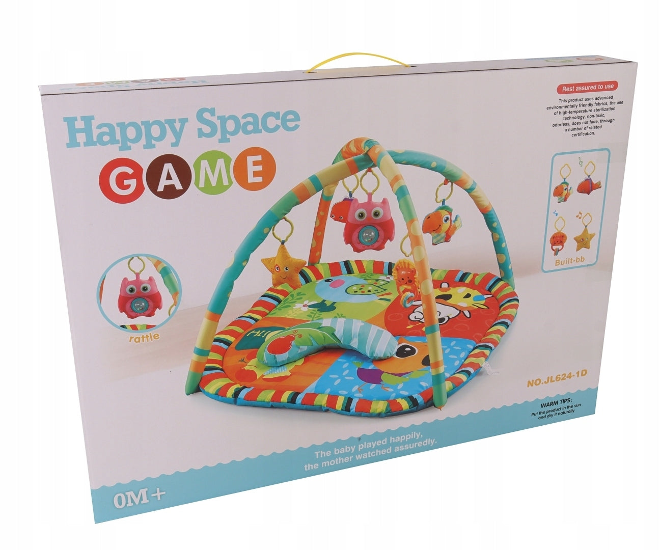 Edukacinis kilimėlis Spalvoti gyvūnėliai Sensorinis kūdikiams JL624-1D