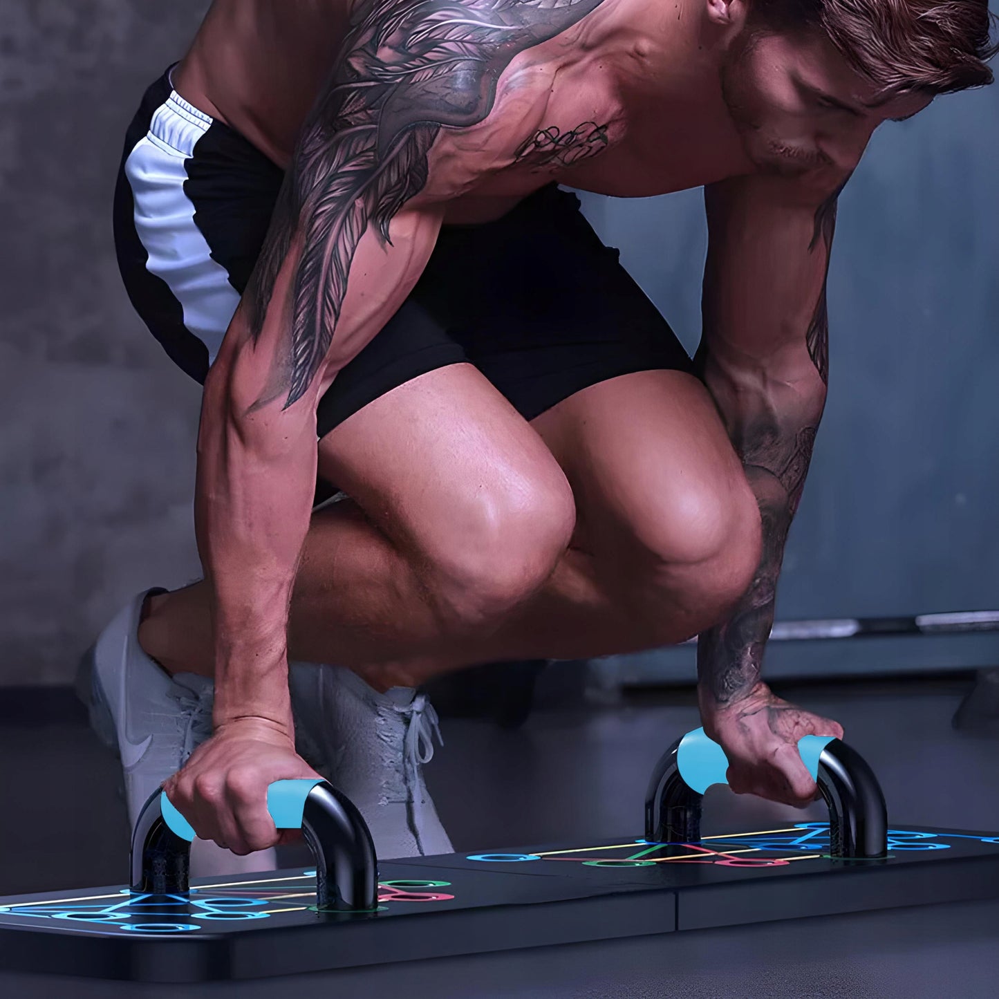 DAUGIAFUNKCINĖ LENTA ATSISPAUDIMAMS, RANKENOS ATSISPAUDIMŲ PRATIMAMS, NESLYSTANTI