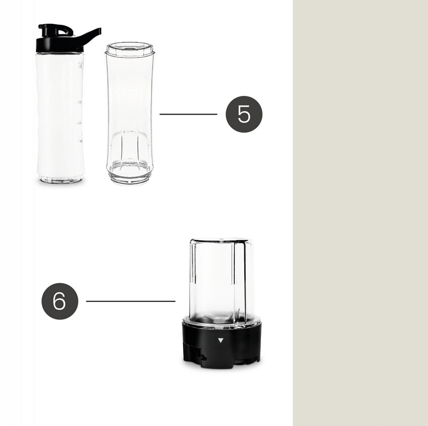 Stiklinis blenderis, kavos malūnėlis, 4in1 mikseris 1050W ZEEGMA