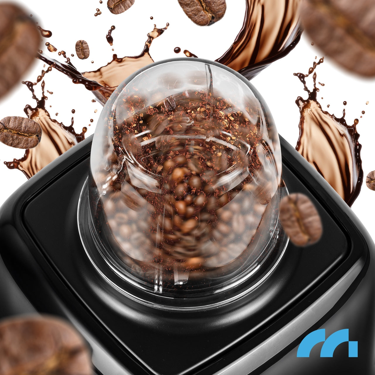 Stiklinis maišytuvas kokteiliams ir glotnučiams, malūnėlis, 2 buteliukai, didelis 1600 ml