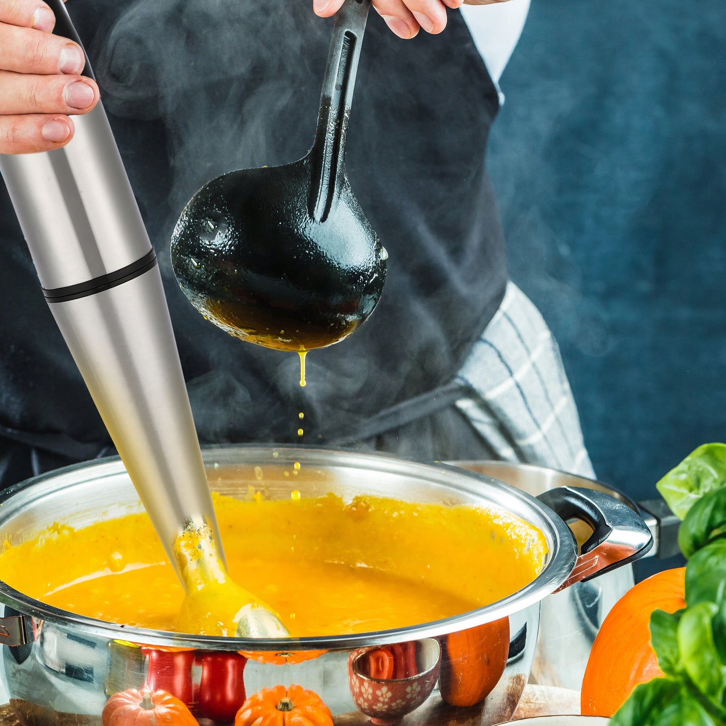 Galingas Daugiafunkcis Rankinis Virtuvinis Maišytuvas Kokteilių Plakiklis TURBO 1200W