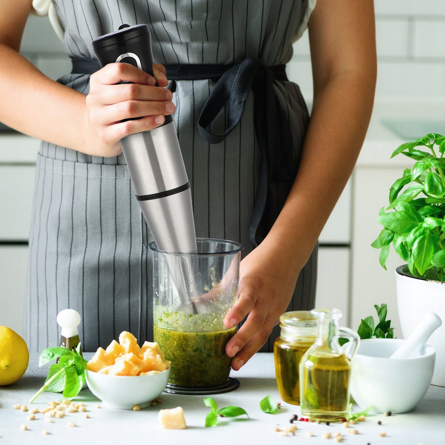 Galingas Daugiafunkcis Rankinis Virtuvinis Maišytuvas Kokteilių Plakiklis TURBO 1200W