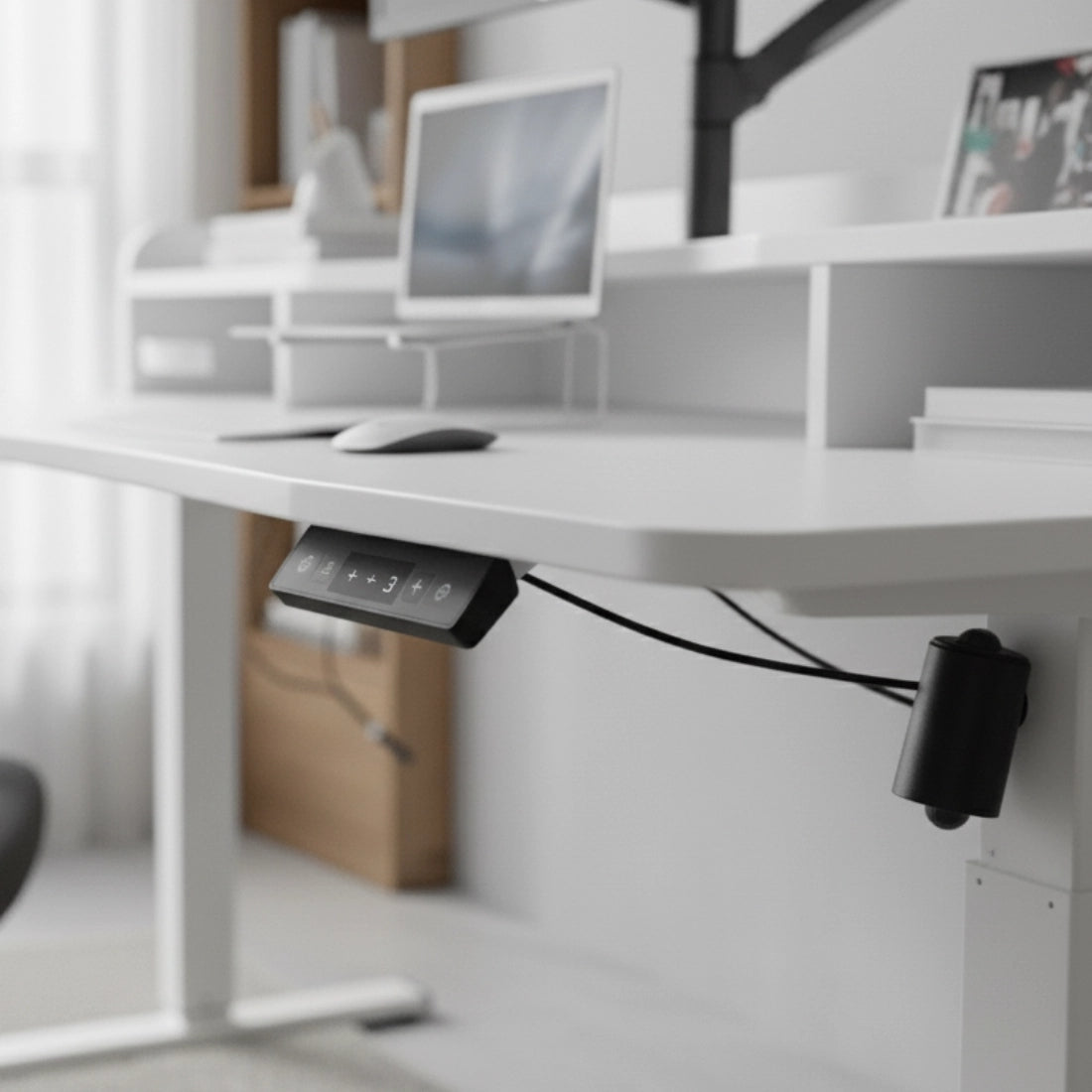 Elektrinis Stalas 120x60 su Stalčiumi, USB Antstatu ir Atmintimi Spacetronik