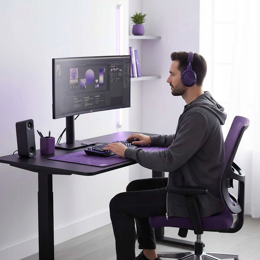 Elektrinis reguliuojamas stalas 160x80, aukščio reguliavimas 73-118 Spacetronik