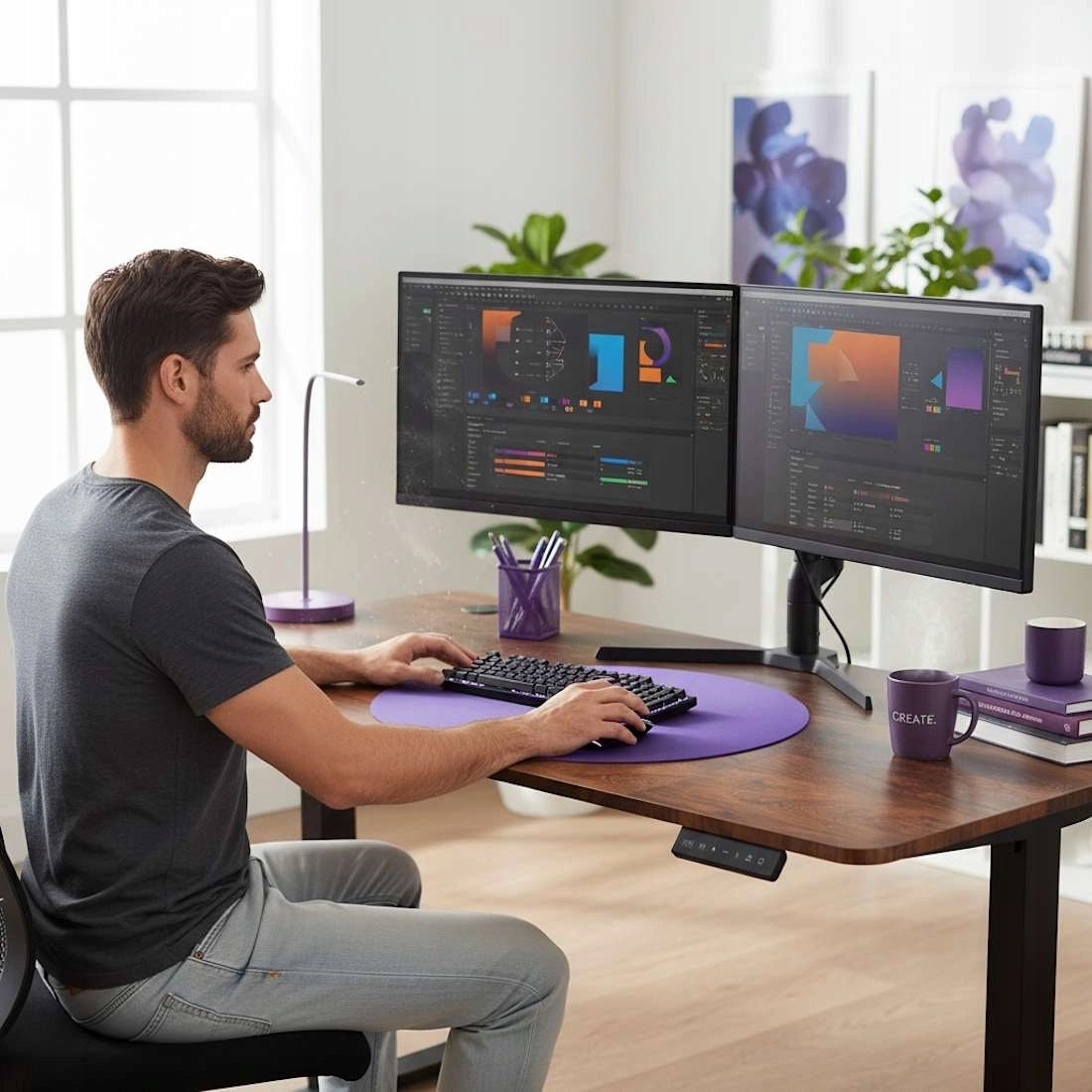 Elektrinis reguliuojamas stalas 160x80, aukščio reguliavimas 73-118 Spacetronik