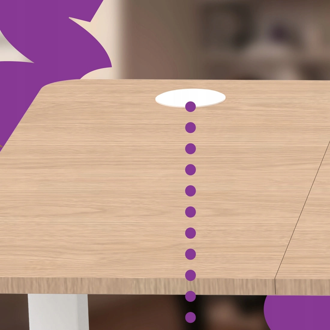 Elektrinis stalas su aukščio reguliavimu 140x70 Spacetronik baltas su LED skydeliu