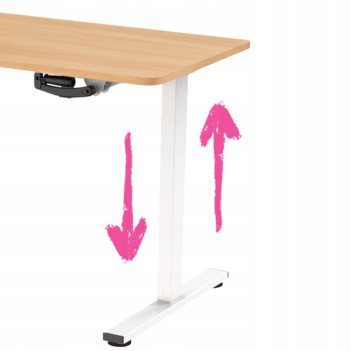 Stalas su aukščio reguliavimu 140x60, rankinis, 40 kg, keliamasis Spacetronik