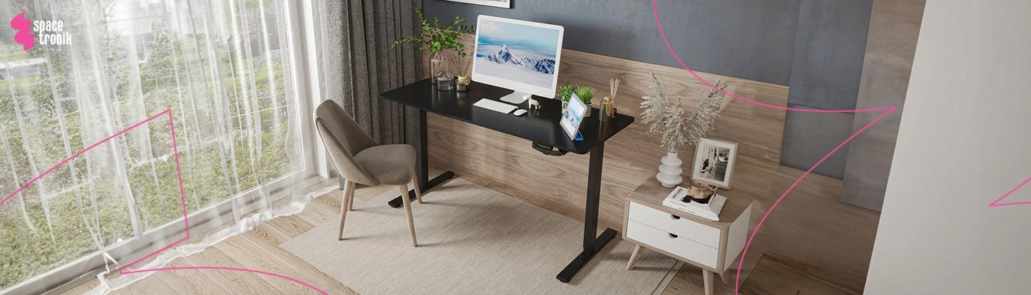 Stalas su aukščio reguliavimu 140x60, rankinis, 40 kg, keliamasis Spacetronik