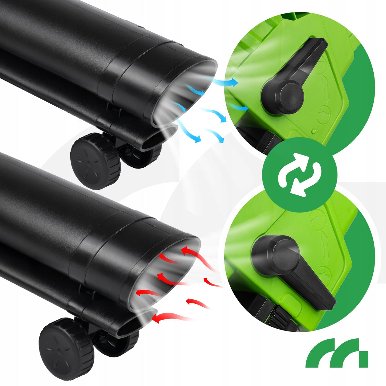 Elektrinis sodo lapų pūstuvas siurblys smulkintuvas 3500W 270km/h