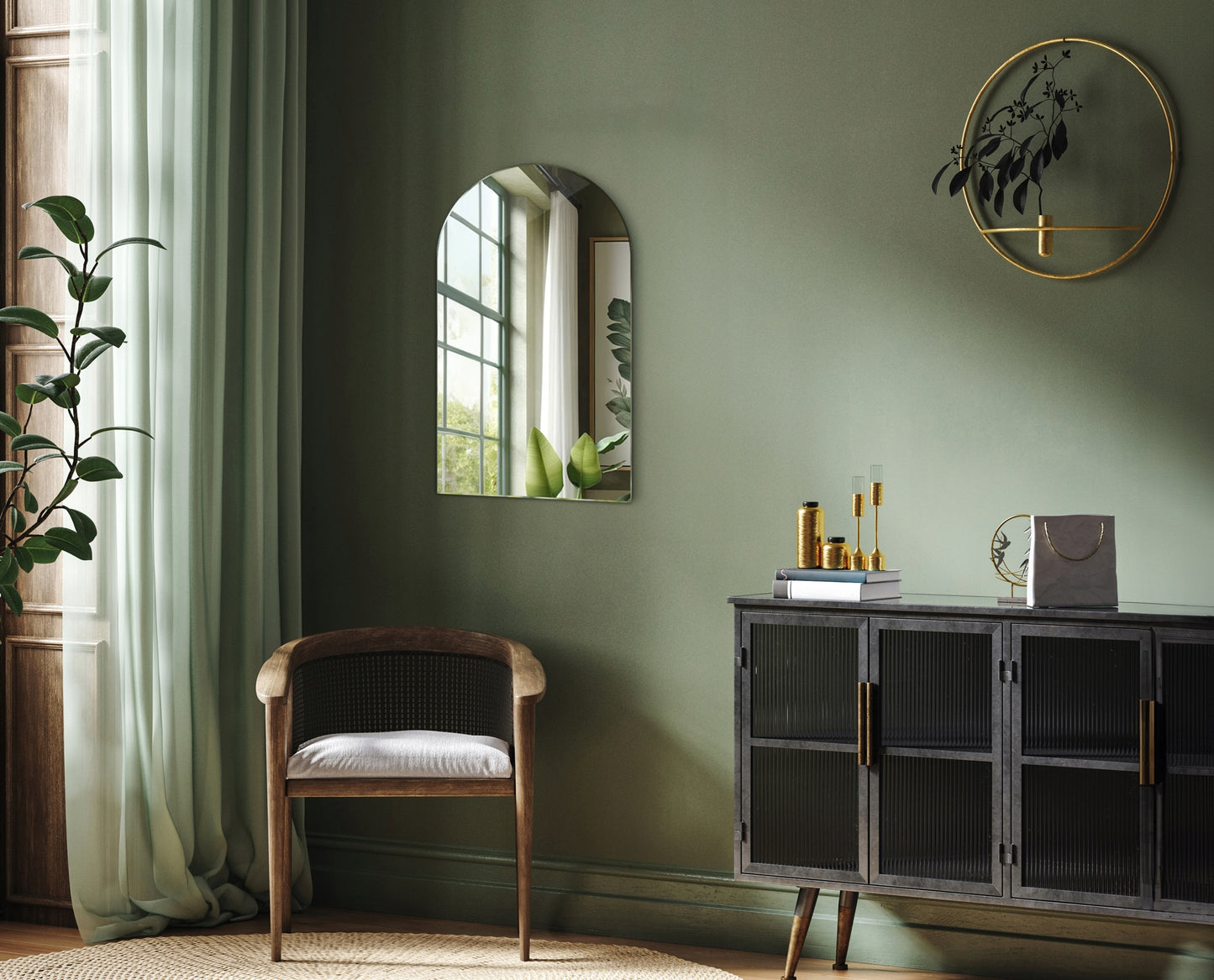 Dekoratyvinis didelis ovalus loftinio stiliaus veidrodis su nuožulniu kraštu montavimui ant sienos 60x100 cm