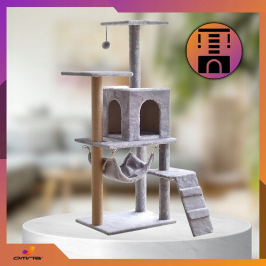 Katės draskyklė namelis didelis aukštas gultas didelei katei kopėtėlės stulpelis