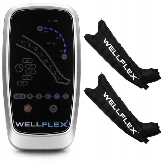 Presoterapijos limfinio drenažo kojų masažuoklis, rinkinys su 8 kamerų manžetėmis