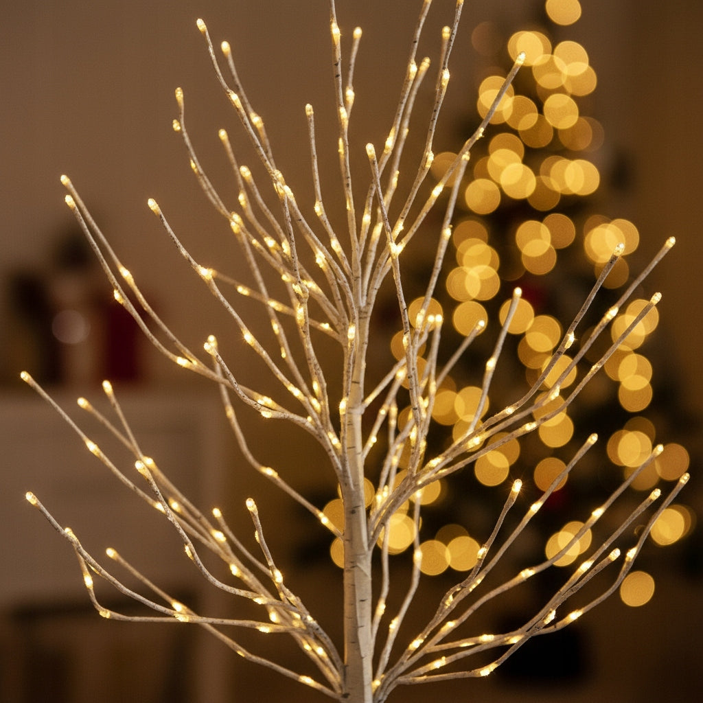 Kalėdinė dekoratyvinė eglutė LED BERŽAS 150 cm, šiltai baltos spalvos lemputės
