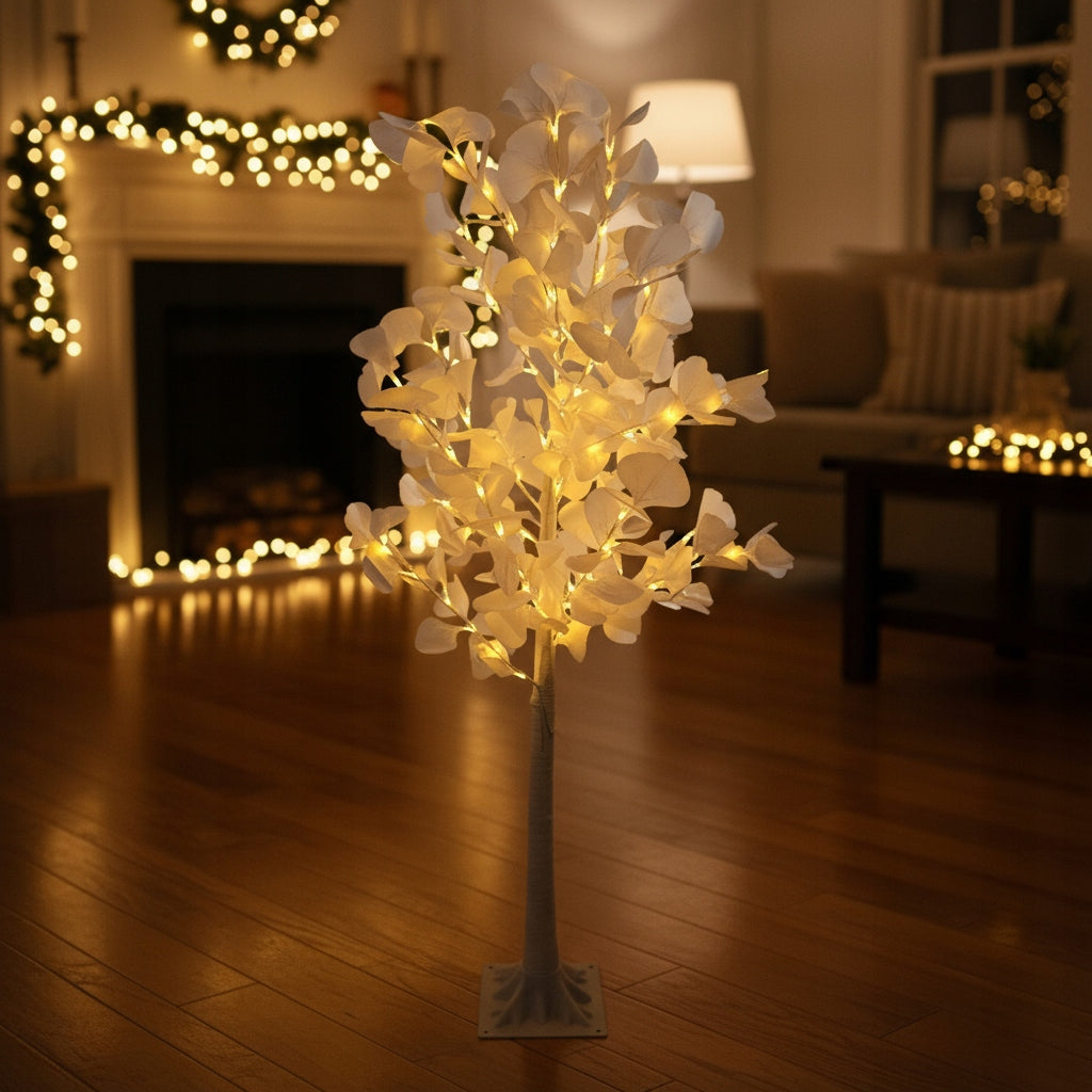 Kalėdinė dekoratyvinė eglutė LED BERŽAS 150 cm, šiltai baltos spalvos lemputės