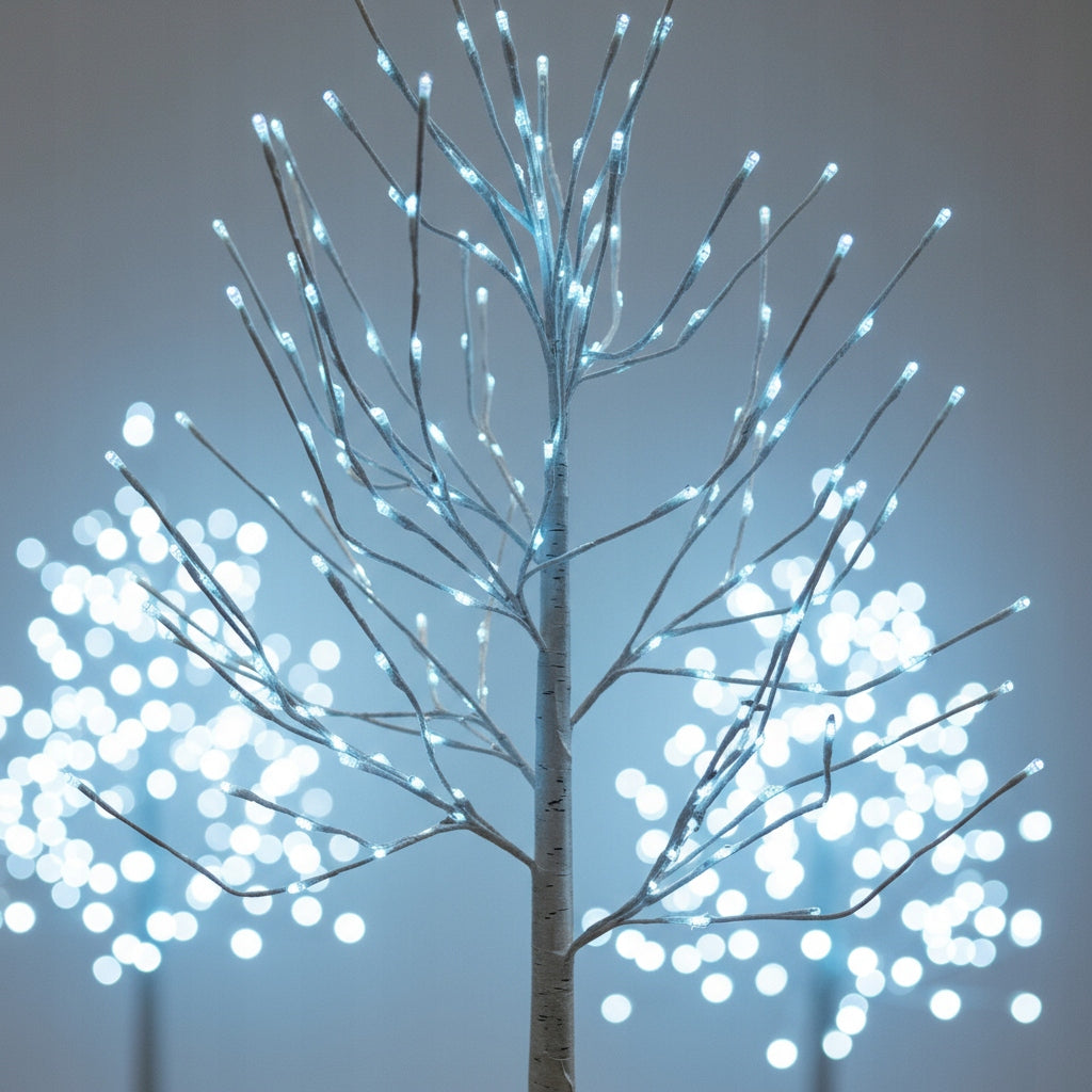 Kalėdinė dekoratyvinė LED eglutė - "Beržas" 150 cm, vėsiai baltos švieselės