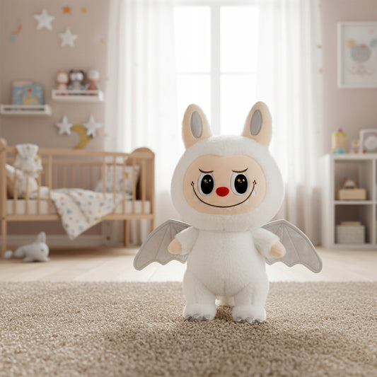 Didelis BALTAS Pliušinis Žaislas vaikams LABUBU LA BUBU 45cm