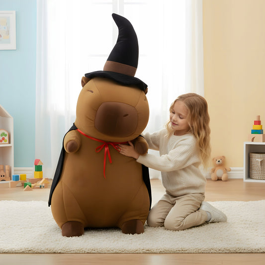 Didelė pliušinė pagalvė žaislas – Burtininkė Kapibara, 100cm