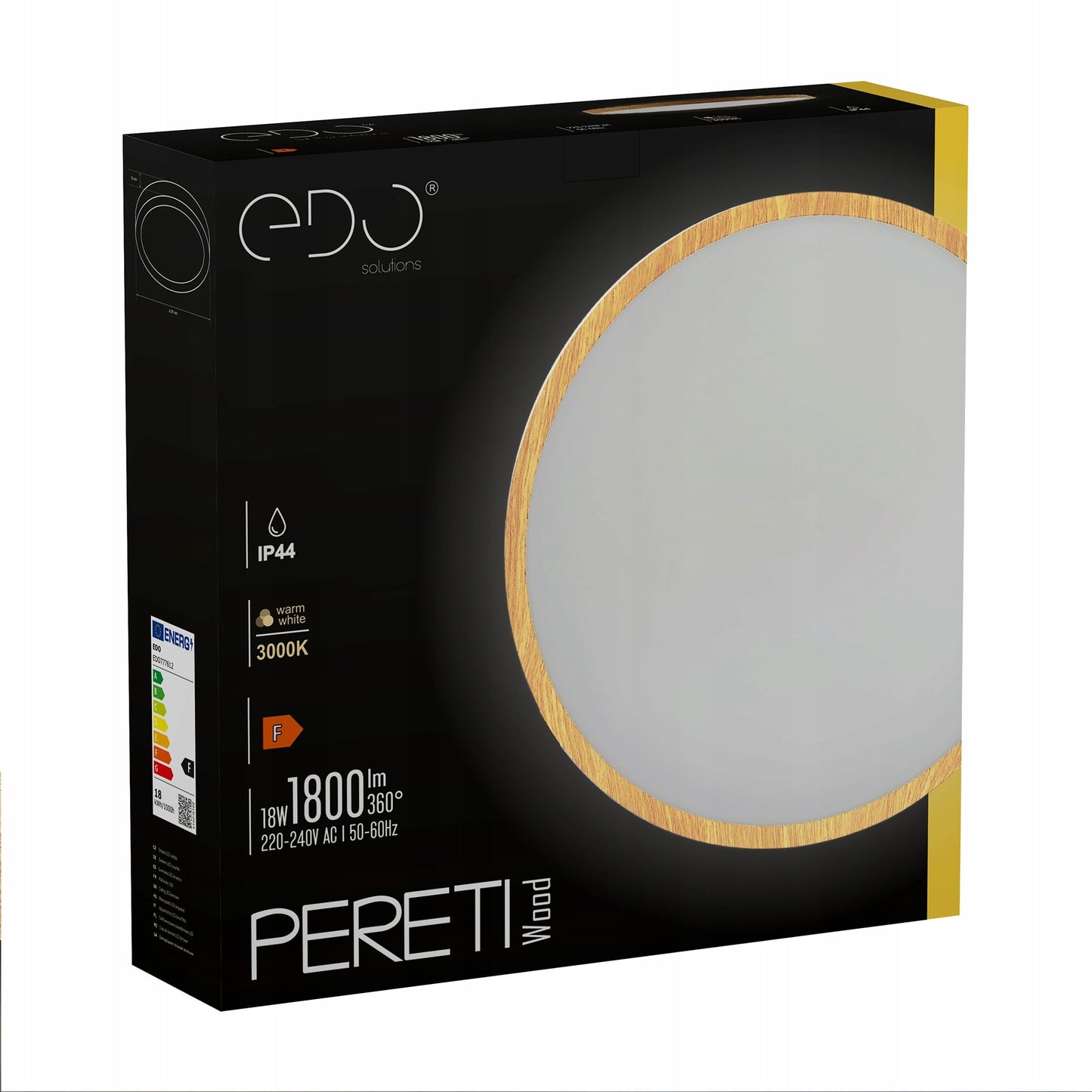 EDO Lubinis LED šviestuvas PERETI 18W 3000K IP44 Medinis 29,5cm