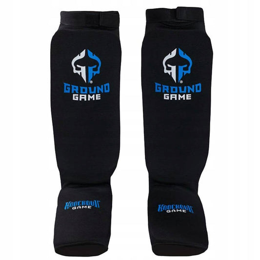 Lankstūs blauzdų apsaugai Ground Game Knockout Juodi Dydis L