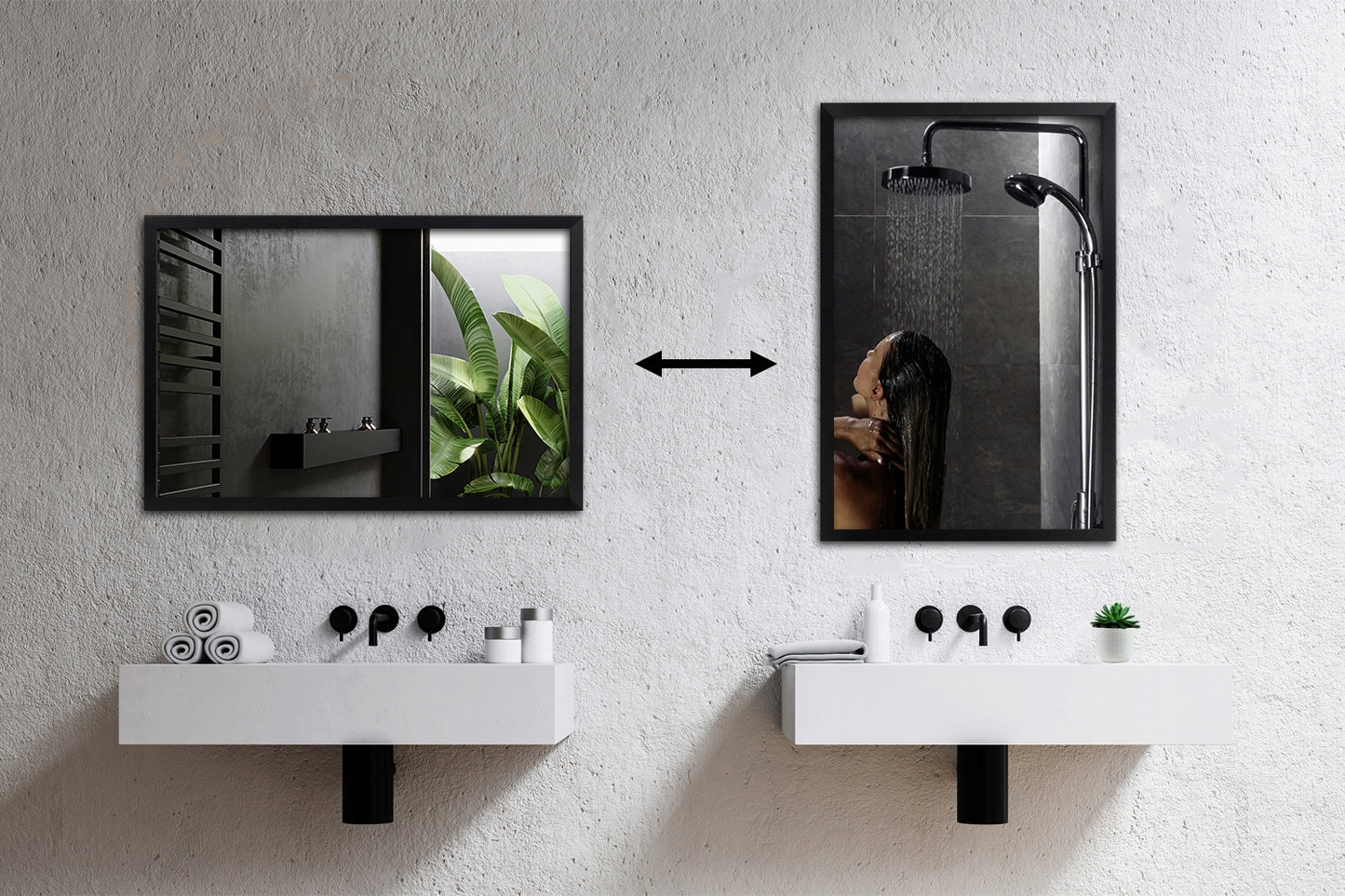 Elegantiškas veidrodis su patvariu MDF rėmu 80x60 cm