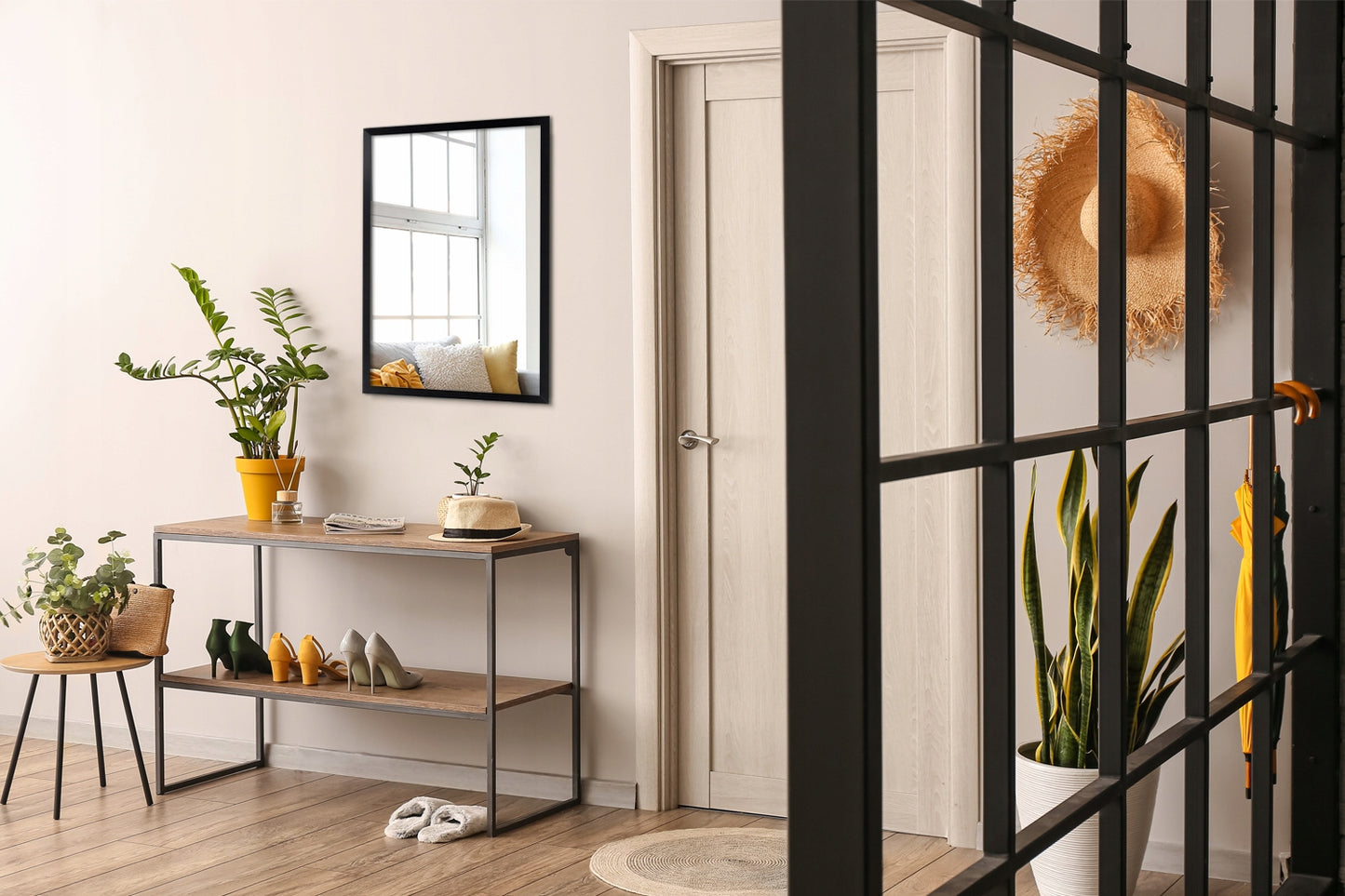 Elegantiškas veidrodis su patvariu MDF rėmu 80x60 cm