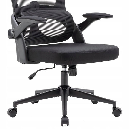 Ergonomiška biuro kėdė, juoda Spacetronik, atrama nugarai