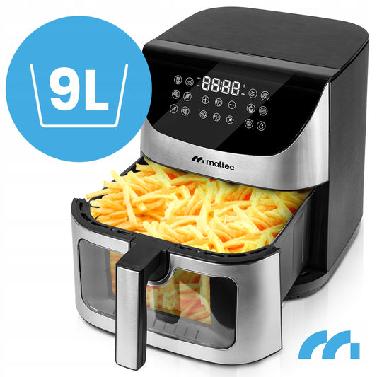 BE matou*riebalų* gruzdintuvė 9 L, didelė, galinga, su langu, 1800 W