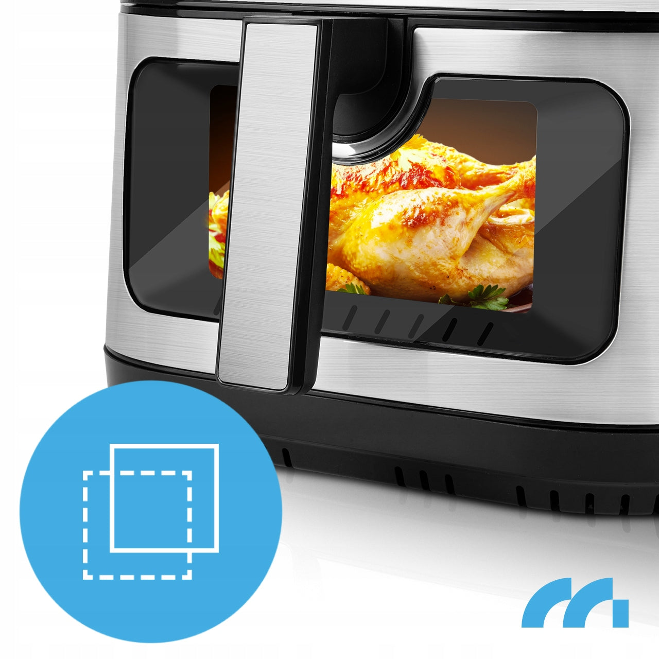 BE matou*riebalų* gruzdintuvė 9 L, didelė, galinga, su langu, 1800 W