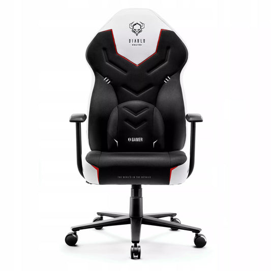 Žaidimų kėdė medžiaginė sukamoji Diablo X-Gamer Normalaus dydžio: Sniego baltumo