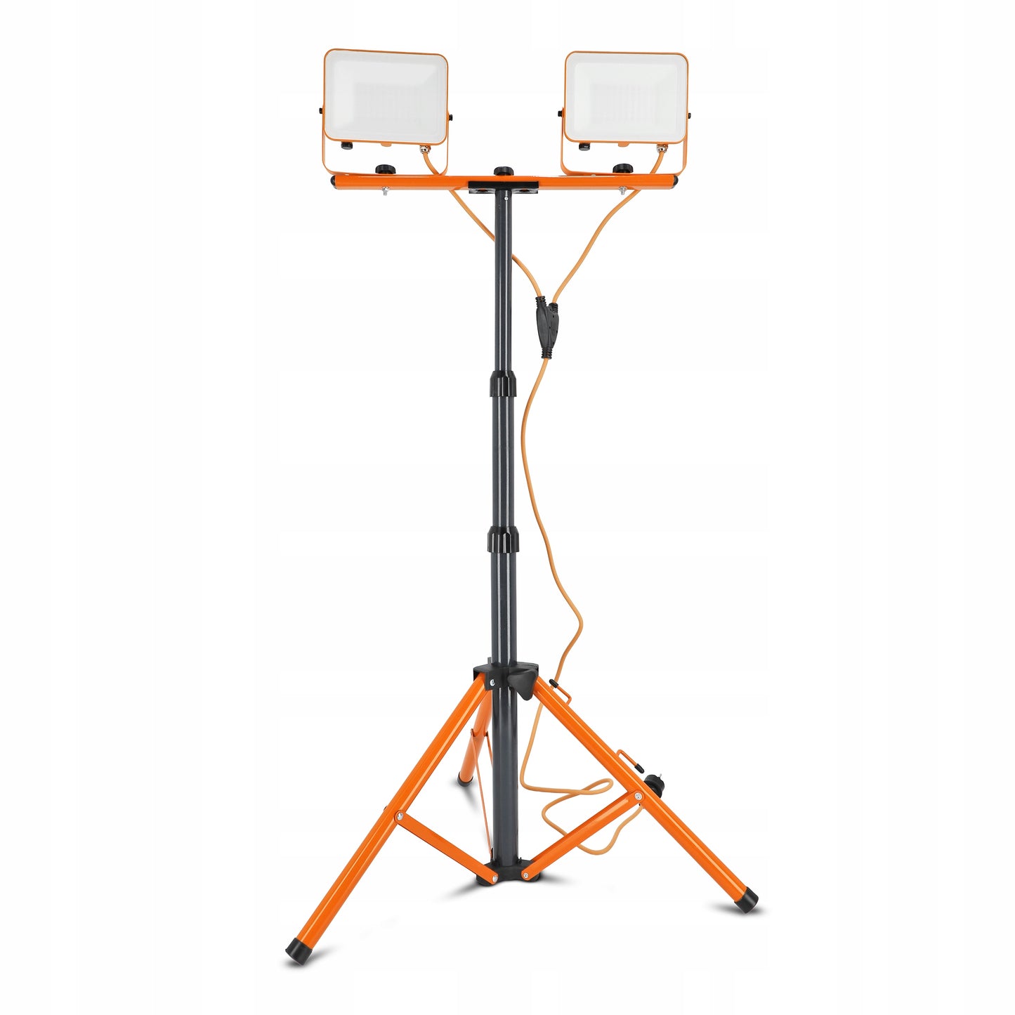 Statinis LED prožektorius statyboms, 2x 50W, 11000lm, stovas, komplektas