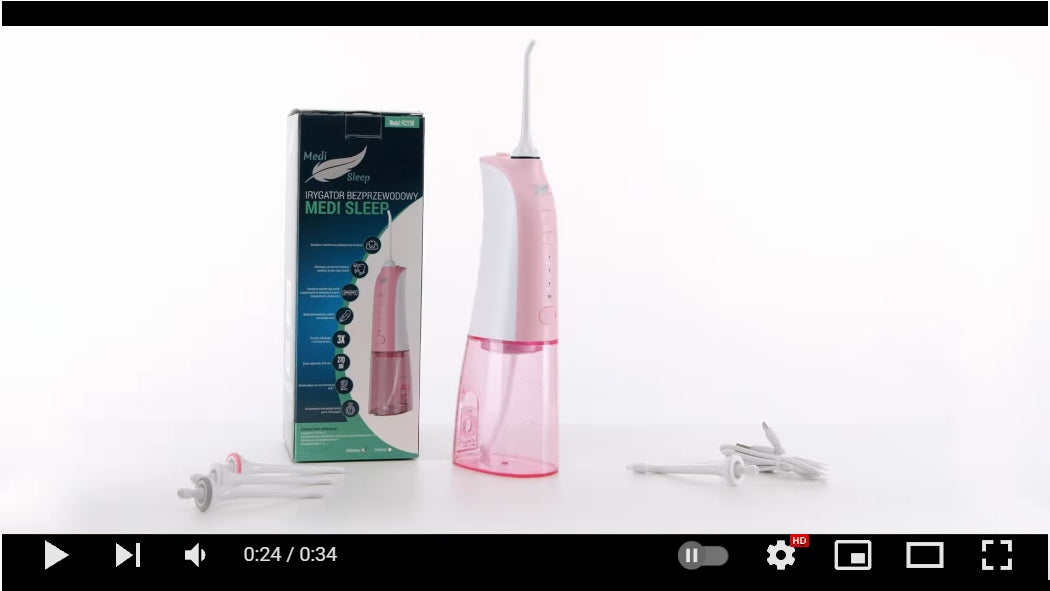 ROŽINIS BELAIDIS PULSACINIS DANTŲ IRIGATORIUS STOMATOLOGINIS 4 REŽIMAI 5