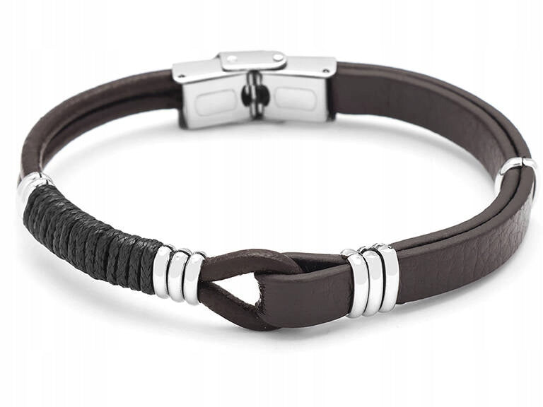 Vyriškas dovanų komplektas PAUL LORENS - Laikrodis + Apyrankė (zg370f)