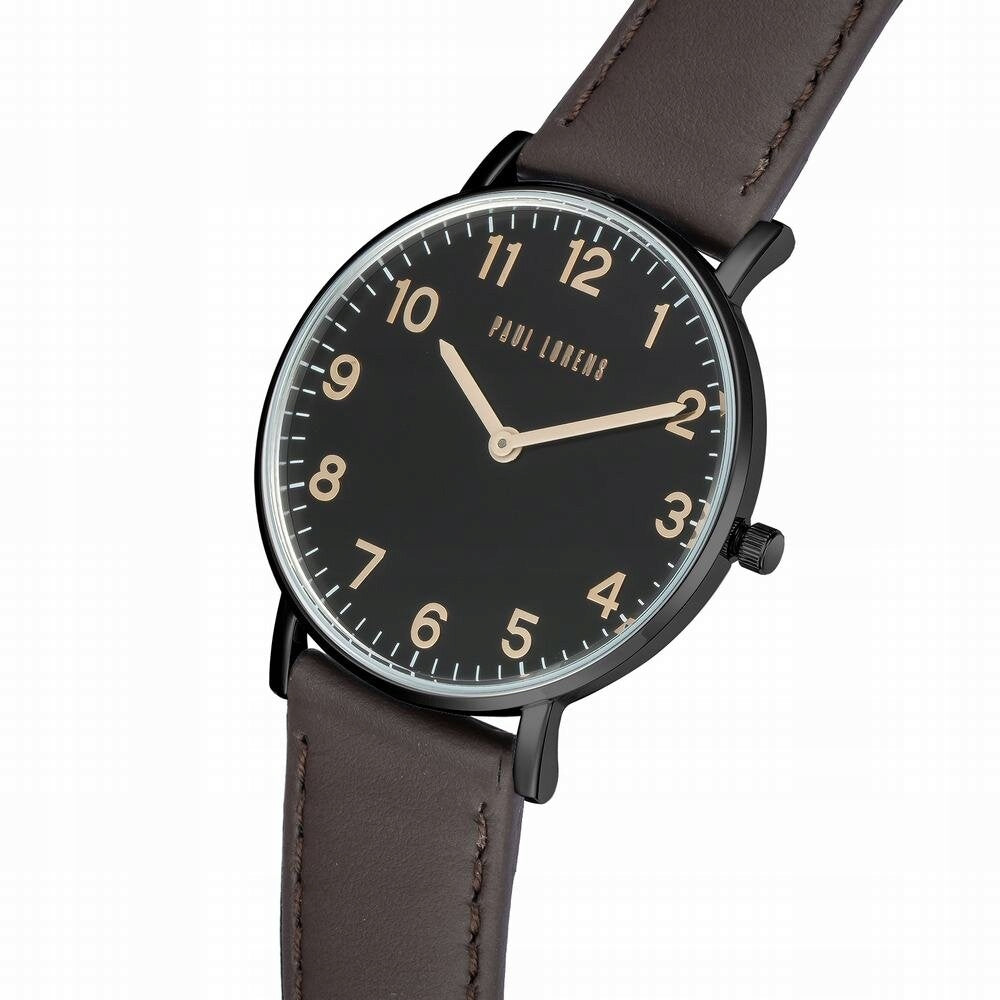 Vyriškas dovanų komplektas PAUL LORENS - Laikrodis + Apyrankė (zg370f)