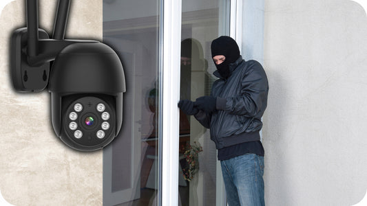 Vidinė/Lauko IP kamera, namų stebėjimas, signalizacija, WiFi, juoda - Eurolook