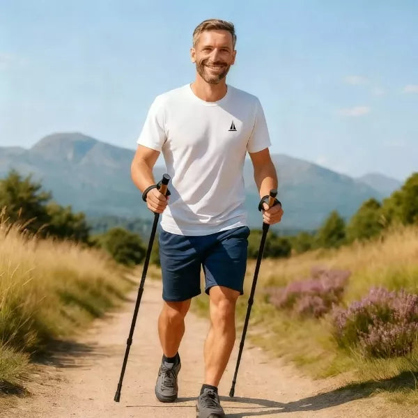Teleskopinės 3-segmentės sulankstomos Nordic Walking / Trekingo lazdelės