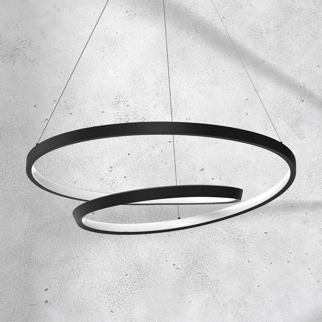 Pakabinamas šviestuvas juodas lubinis pakabinamas šviestuvas LUCERO BLACK 48W LED