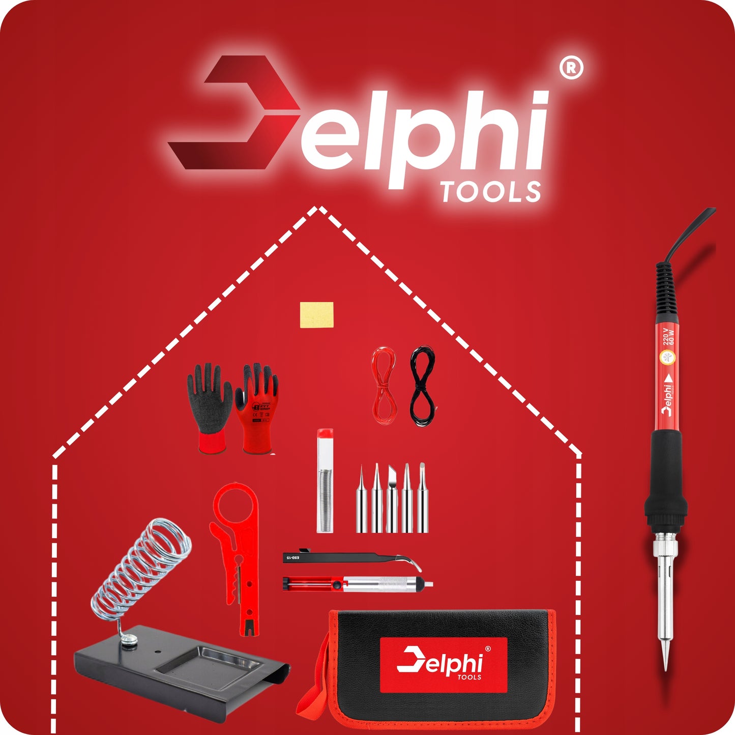 PRECIZINIS KOLBINIS LITUOKLIS 60W ATRESISTORINIS, LITAVIMO RINKINYS, STOVAS, DĖKLAS