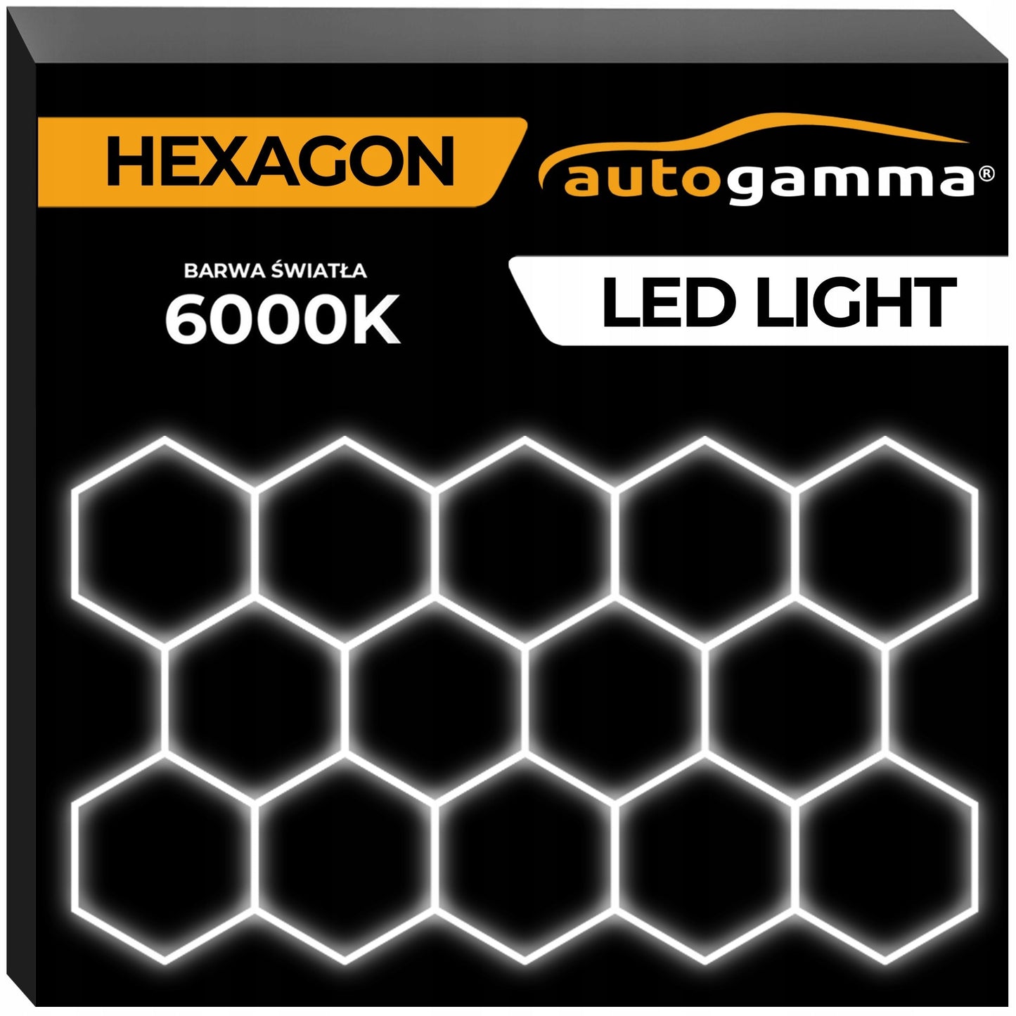 HEXAGON LED Panel apšvietimas Dirbtuvių Garažo Namų 297 x 515 5500-6000K