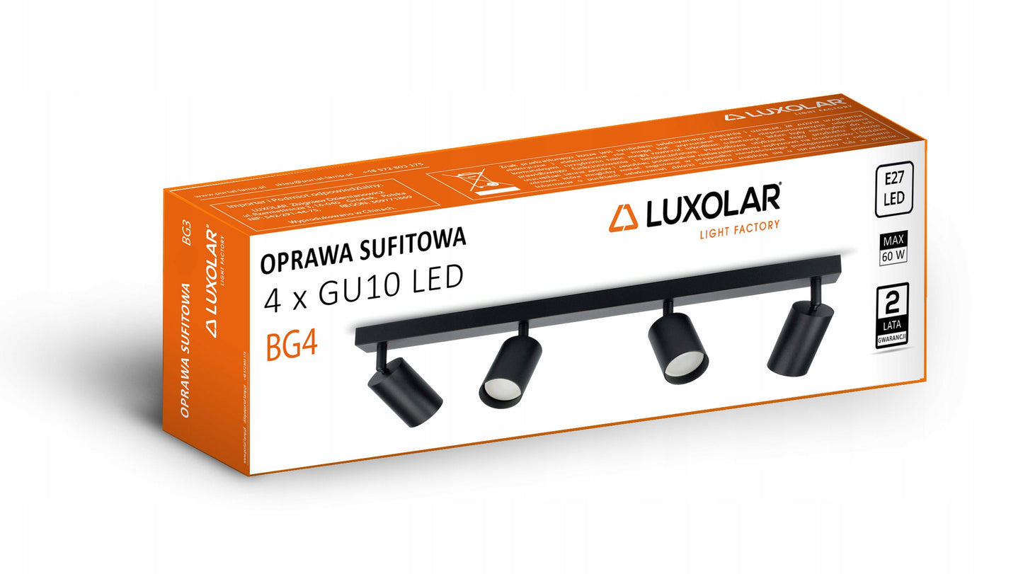 Lubinis šviestuvas Liustra Plafonas Vamzdžiai Metalinis SPOT BG4 LED GU10