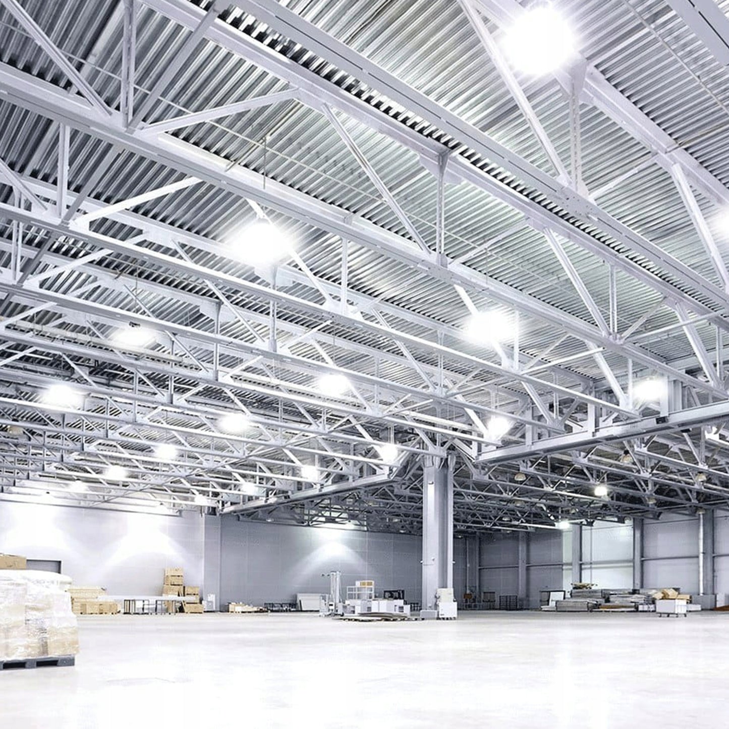 Pramoninis LED UFO High Bay šviestuvas garažui ir sandėliams, 100W, 10000lm