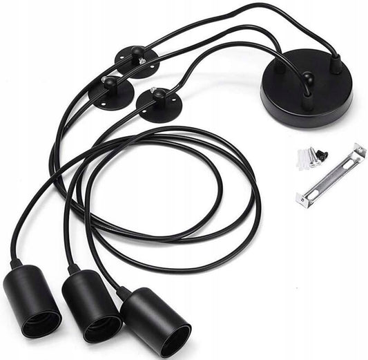 Lubinis pakabinamas šviestuvas "Voras" 3x E27 LED liustra loft SuperLED